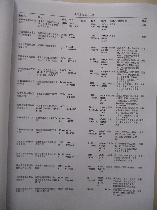 中國(guó)家紡企業(yè)黃頁可開展精準(zhǔn)營(yíng)銷，電話營(yíng)銷、郵件營(yíng)銷、傳真營(yíng)銷等等多管齊下，圓您銷售冠軍夢(mèng)