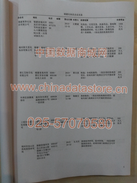 福建化妝品企業(yè)黃頁收錄了最新的福建化妝品企業(yè)名單，具有極高的營銷價值，實實在在提高銷售業(yè)績