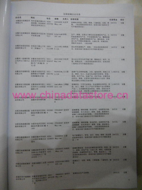 全國(guó)玻璃企業(yè)名單助您立刻獲得大量潛在客戶信息，大大減少銷售成本，是您的事業(yè)事半功倍